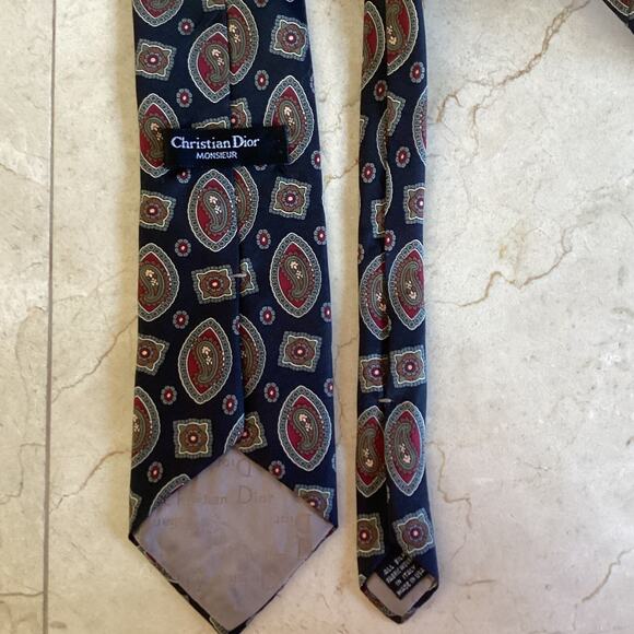 Givenchy + Dior Men’s Vintage Designer Tie Lot of 2, Silk Wedding Classic Luxury - Picture 8 of 11